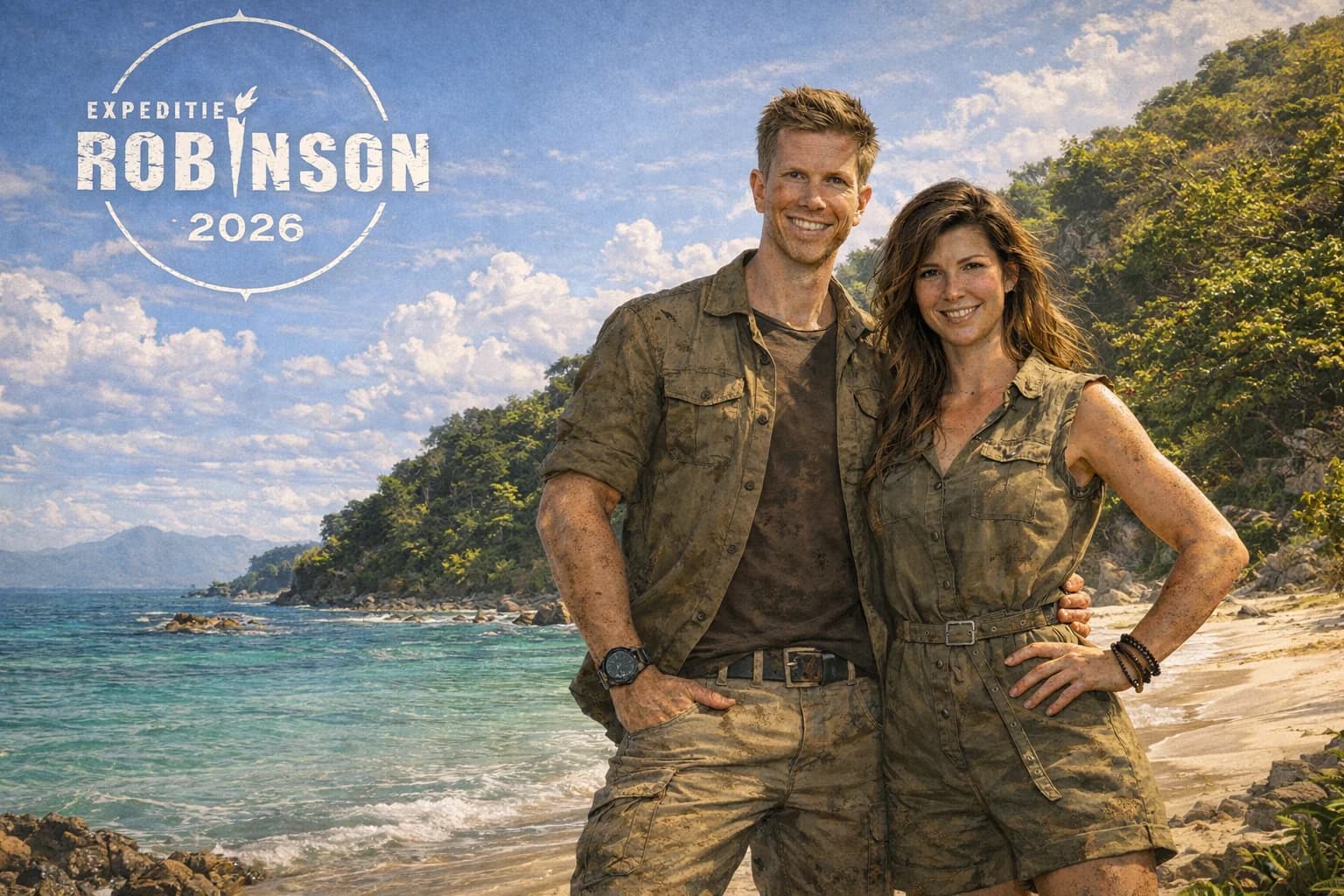 Expeditie Robinson-campagnebeeld aan de kust